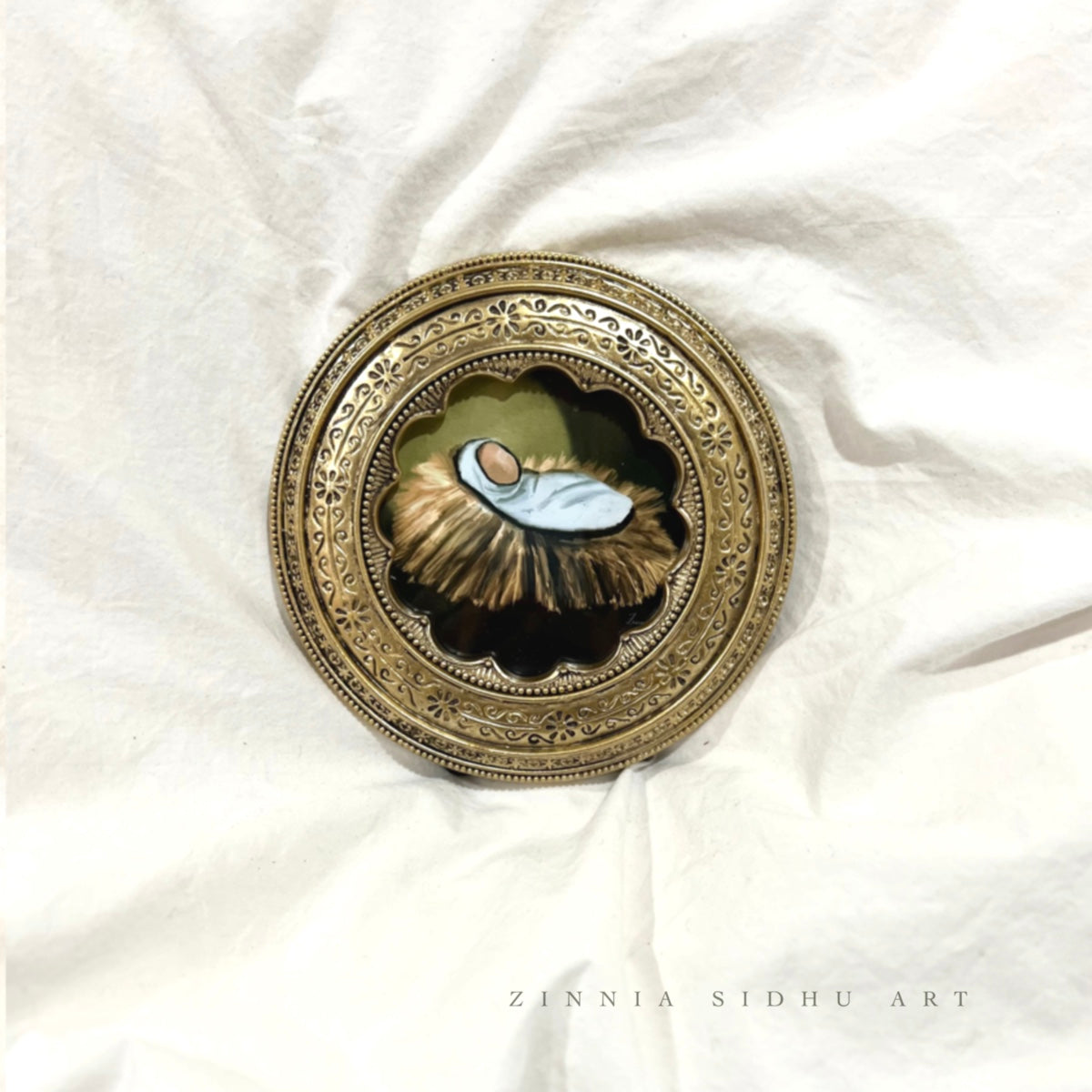 Born in a Manger - Antique styled Frame