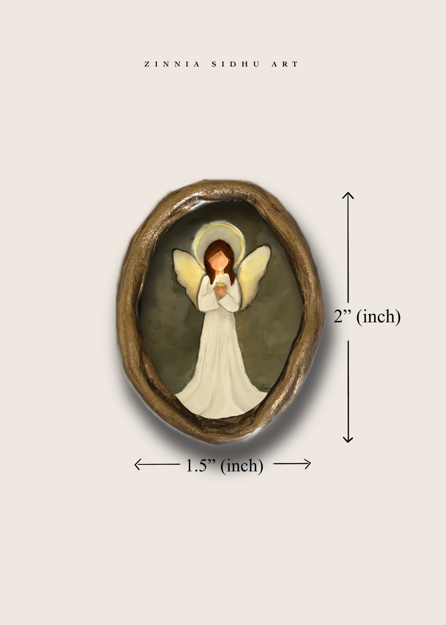 Angel - Rustic Mini Magnet