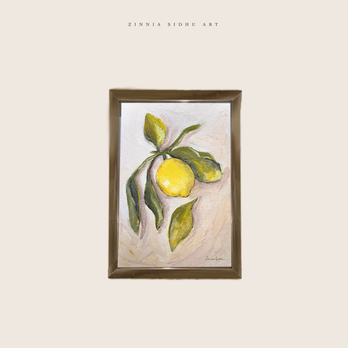 Lemon - Golden Frame