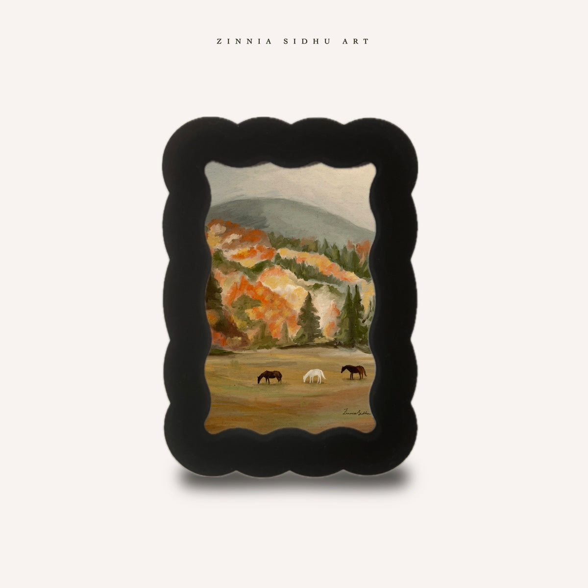 Meadow in Fall - Black Frame