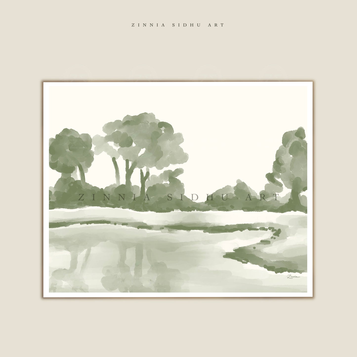 Trees By The Lake
