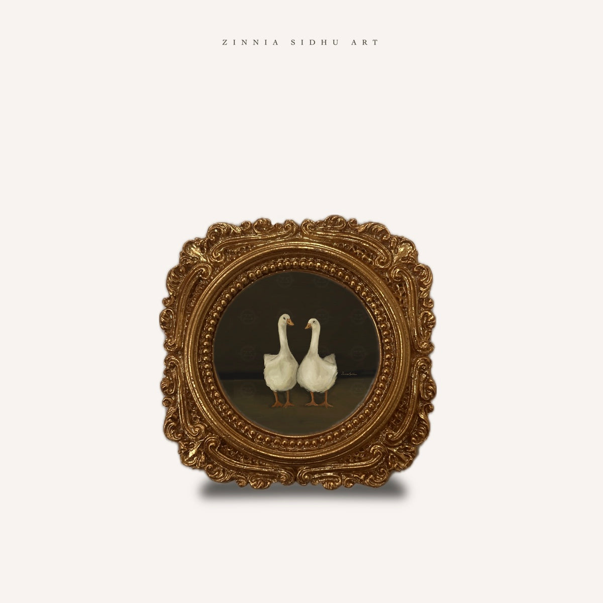 Lovebirds - MINI Ornate Frame