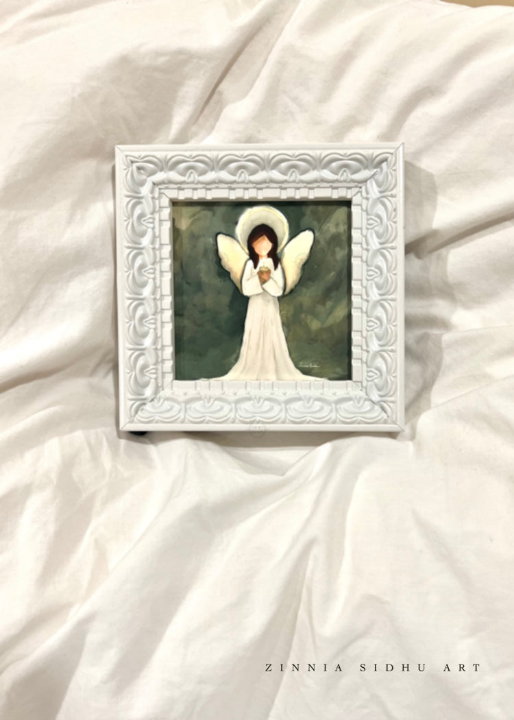 Angel in White Frame