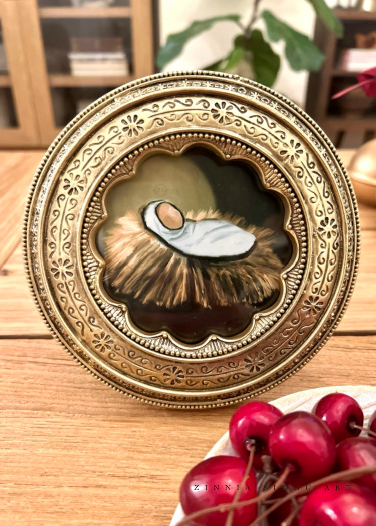 Born in a Manger - Antique styled Frame