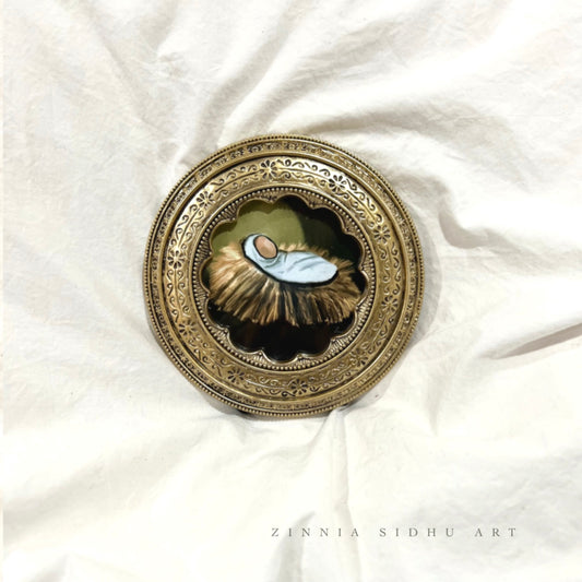 Born in a Manger - Antique styled Frame