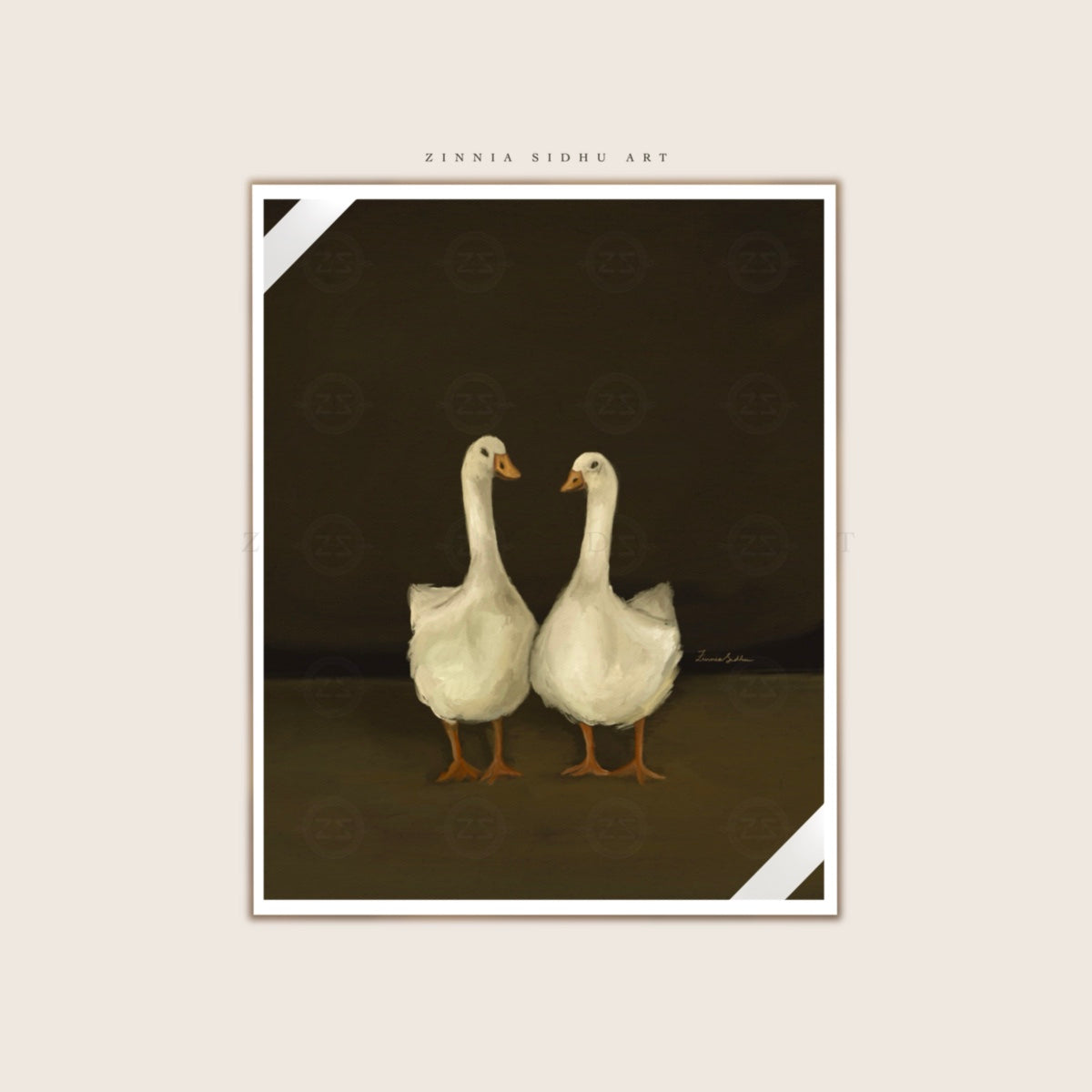 Mr & Mrs - Golden Frame