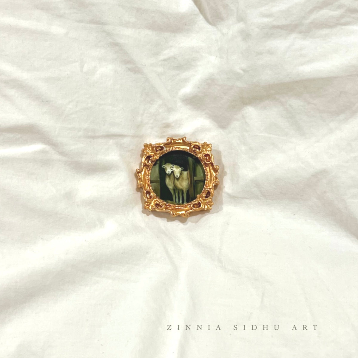 Sheep Round - Mini Magnet