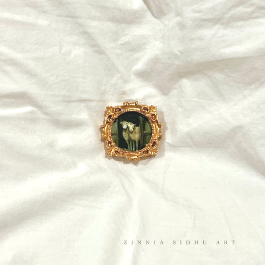 Sheep Round - Mini Magnet