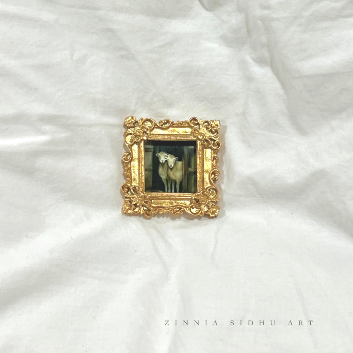 Sheep Square - Mini Magnet