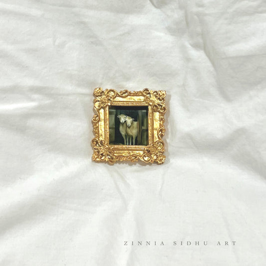 Sheep Square - Mini Magnet