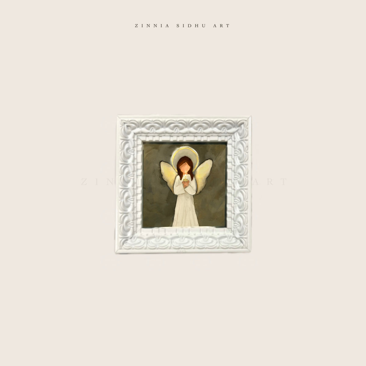 Angel in White Frame