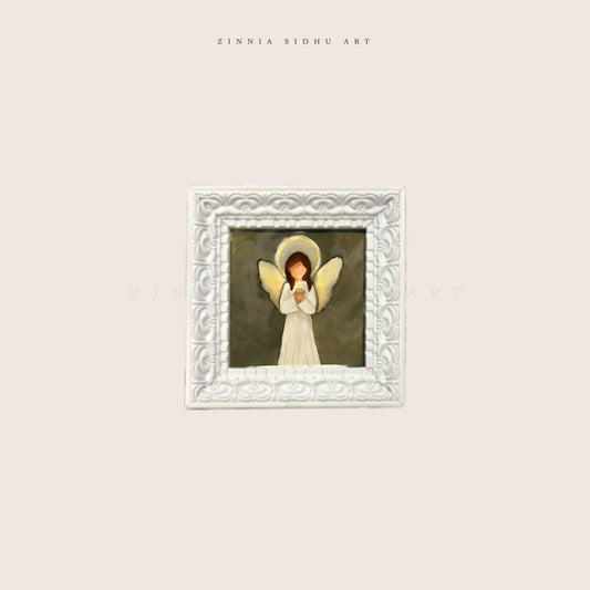 Angel in White Frame