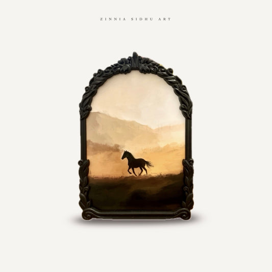 Gallop Away - Black metal Frame