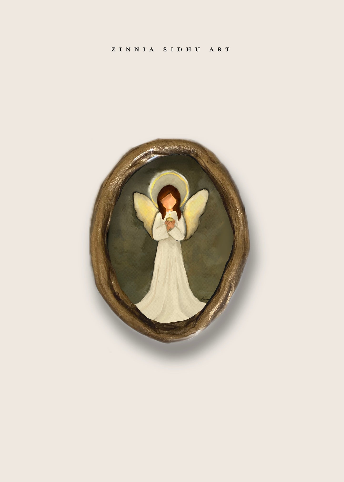 Angel - Rustic Mini Magnet