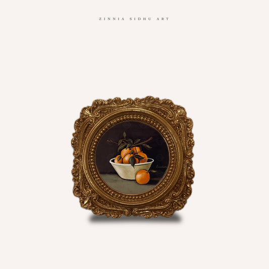 Bowl of Oranges - MINI Ornate Frame
