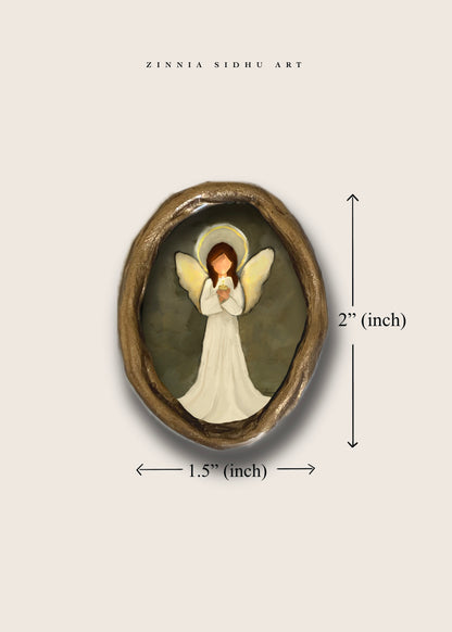 Angel - Rustic Mini Magnet