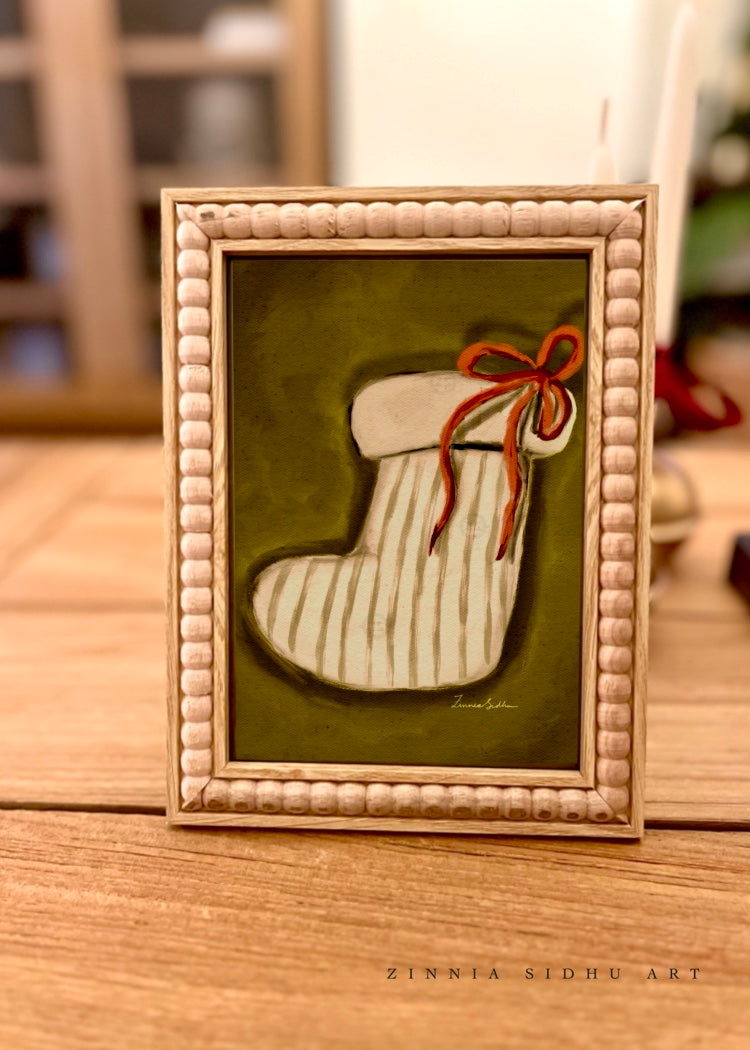 Stocking in Wooden Frame