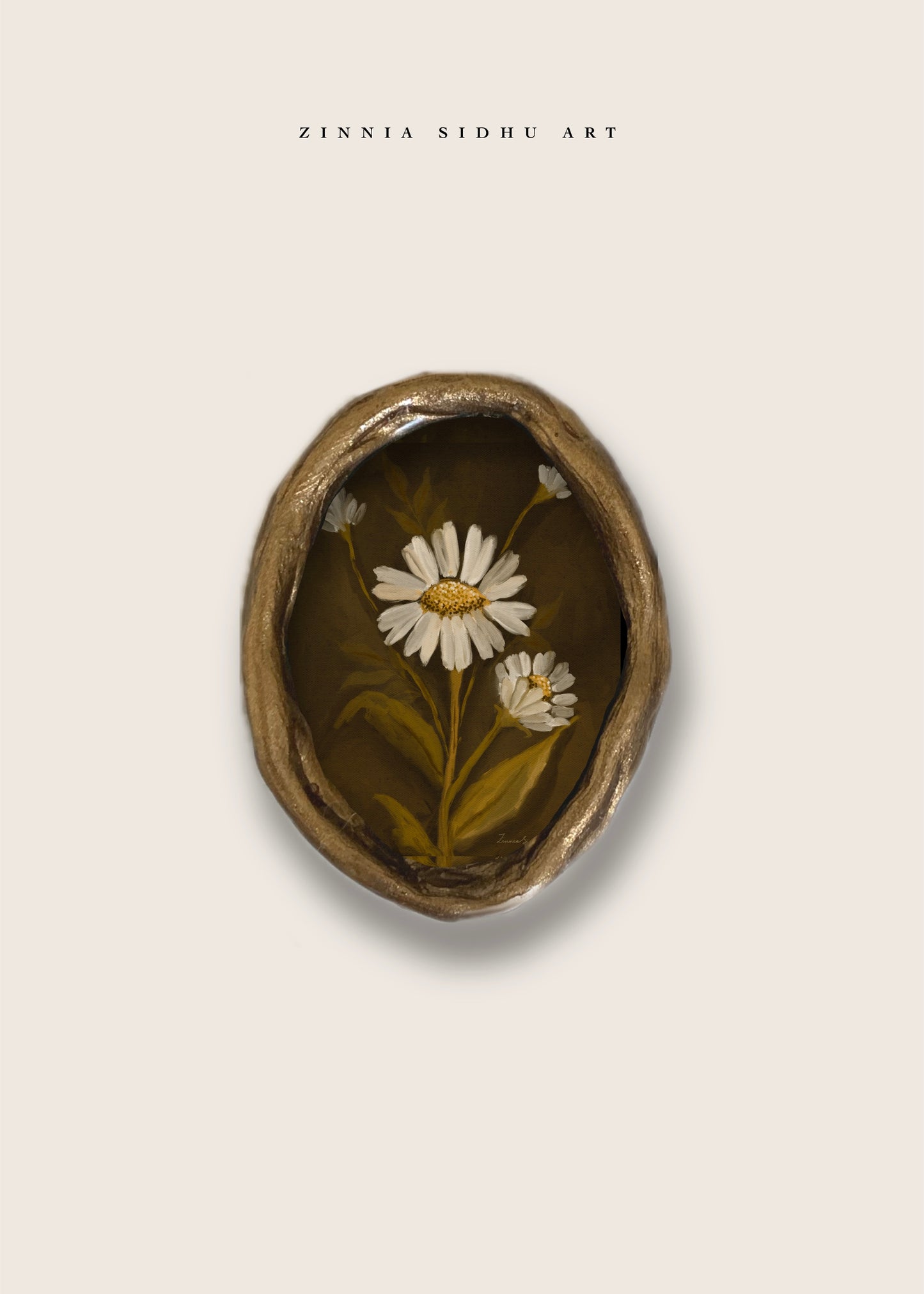 Daisy - Rustic Mini Magnet