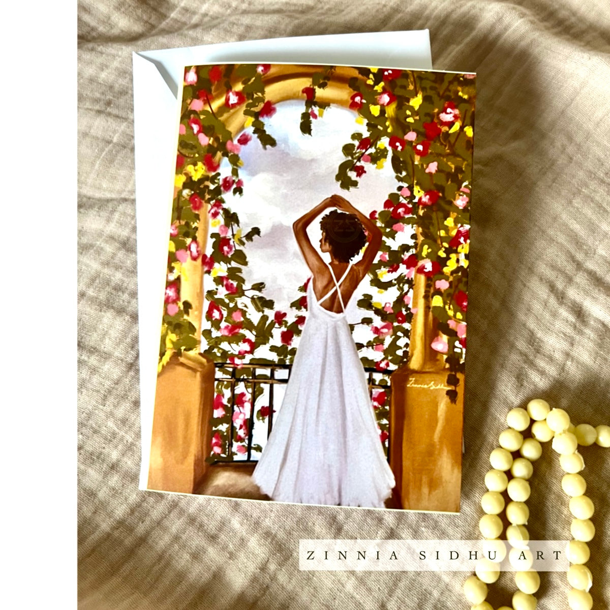 Flower Lady Greeting Card