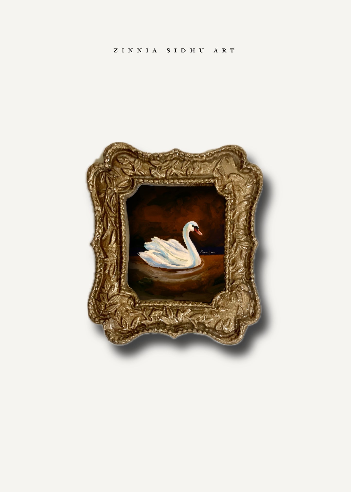 Swan Story Square Mini Magnet