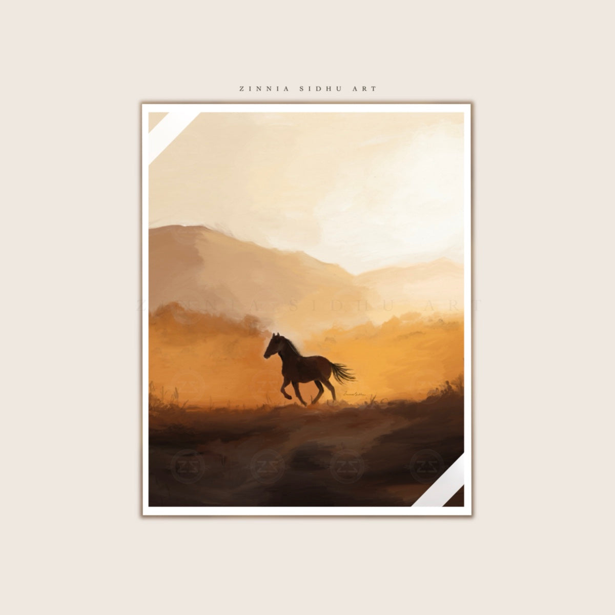 Gallop Away - Black metal Frame