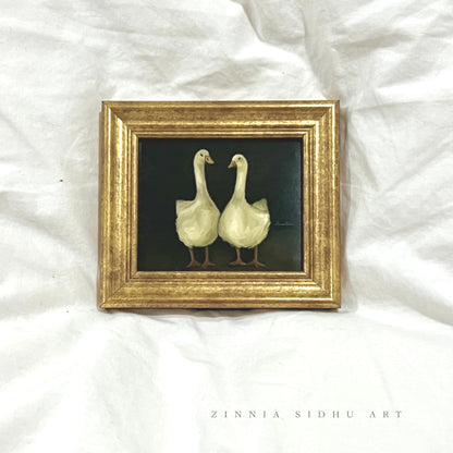 Two Ducks - Framed Magnet