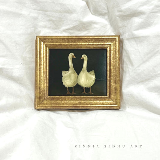 Two Ducks - Framed Magnet