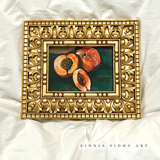 Peaches - Vintage Golden Frame