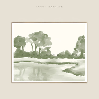 Trees By The Lake