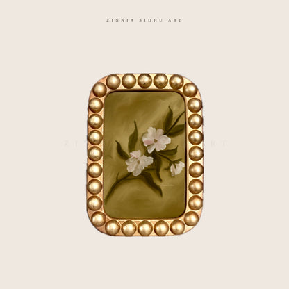 Moody Flora - Golden Frame