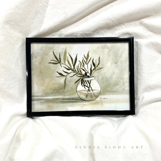 Olive Branch - Black Metal Frame