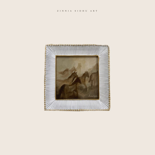 Horses - White Frame