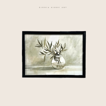 Olive Branch - Black Metal Frame