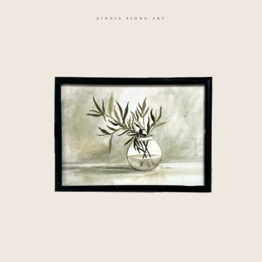 Olive Branch - Black Metal Frame