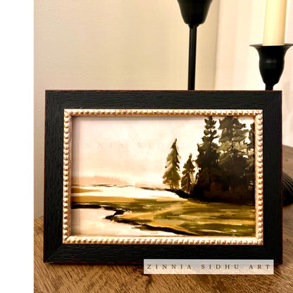Marshland - black/golden Frame