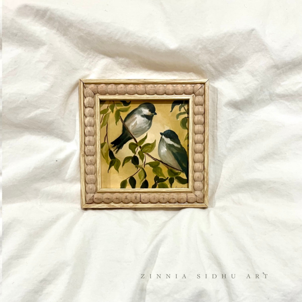 Two Birdies - Wooden Frame