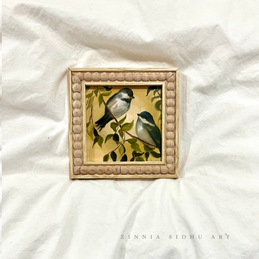Two Birdies - Wooden Frame