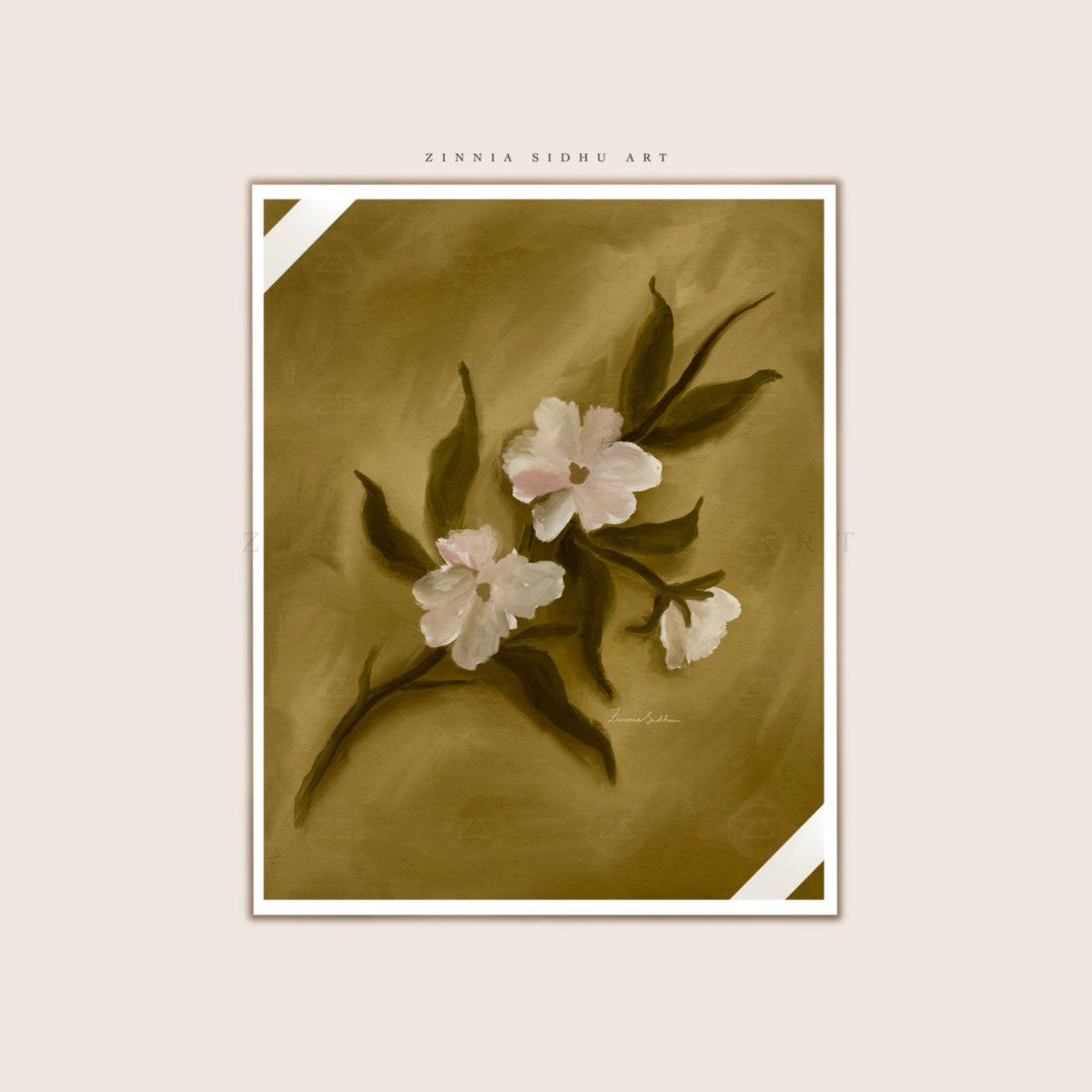 Moody Flora - Golden Frame