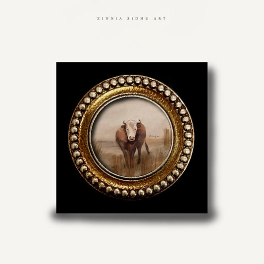 Cow - Black/Golden Frame