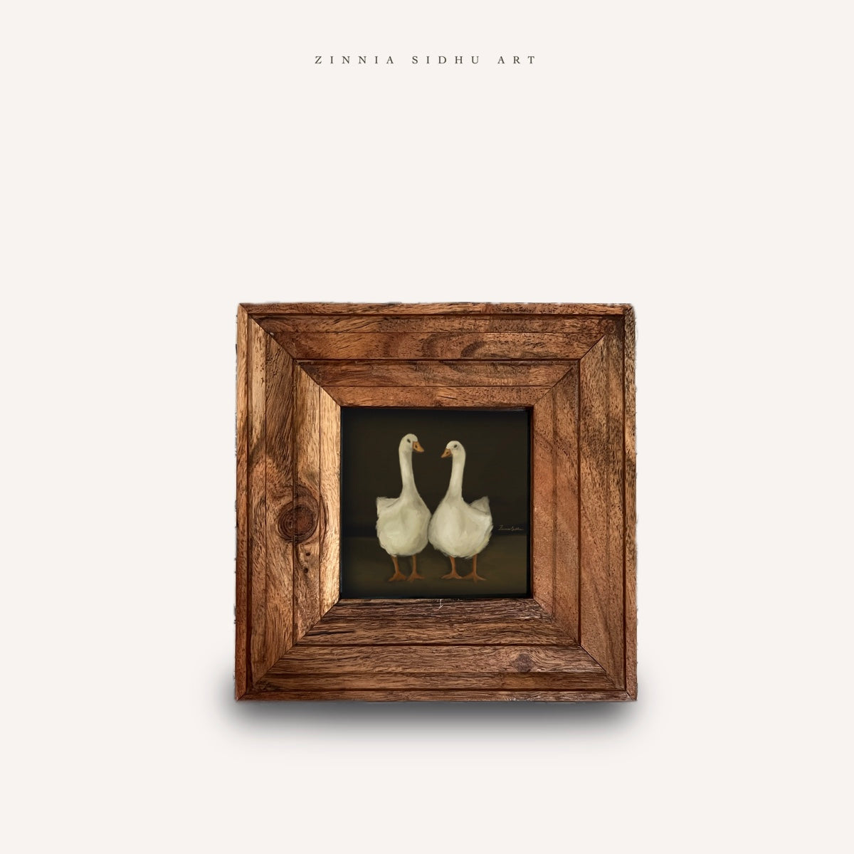 Swans - Wooden Frame