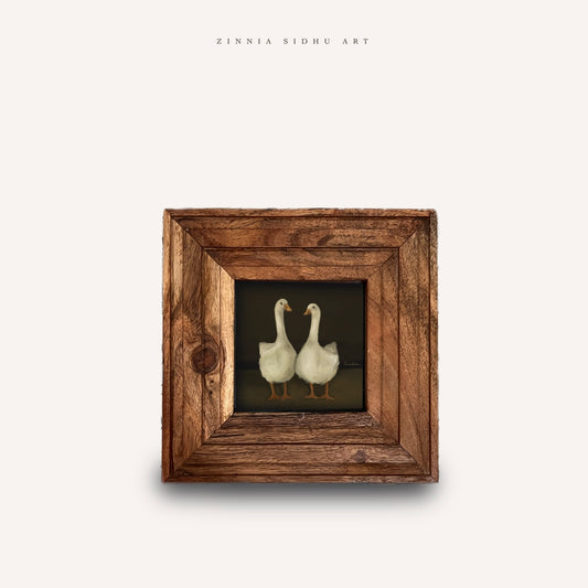 Swans - Wooden Frame