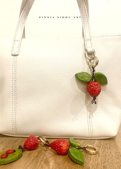 Strawberry Bag Charm