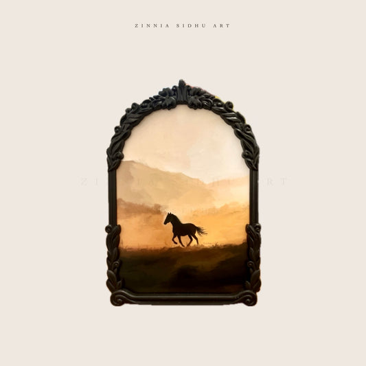 Gallop Away - Black metal Frame