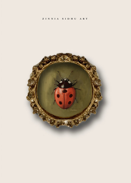 Ladybug Round Mini Magnet